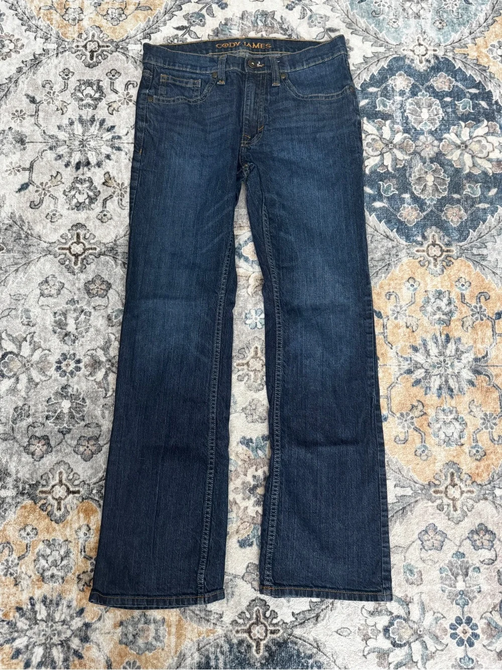 Men’s Cody James Dark Wash 33W x 34L Bootcut Blue Jeans style 138823
